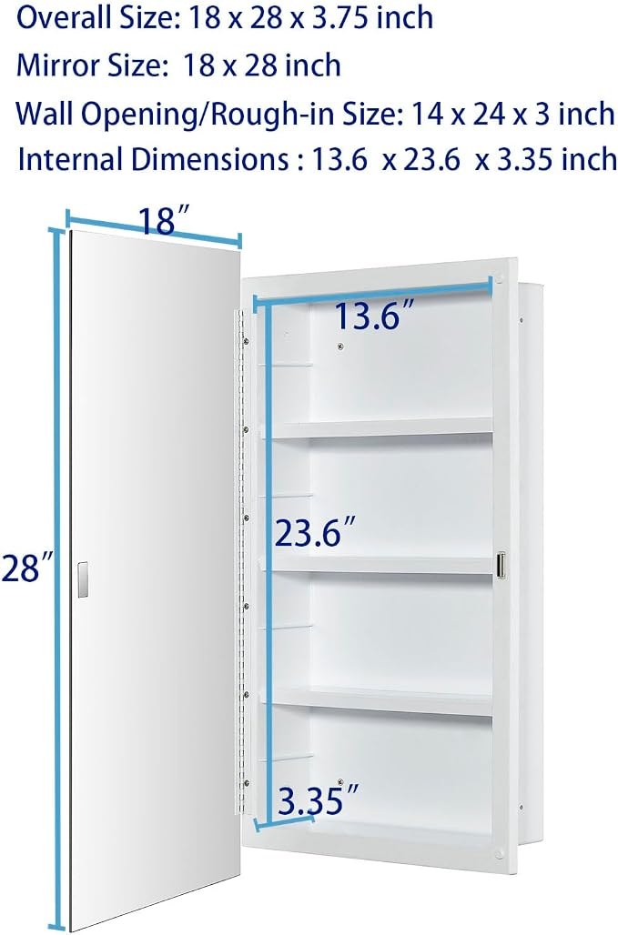 Plastic Medicine Mirror Cabinet - Image 3