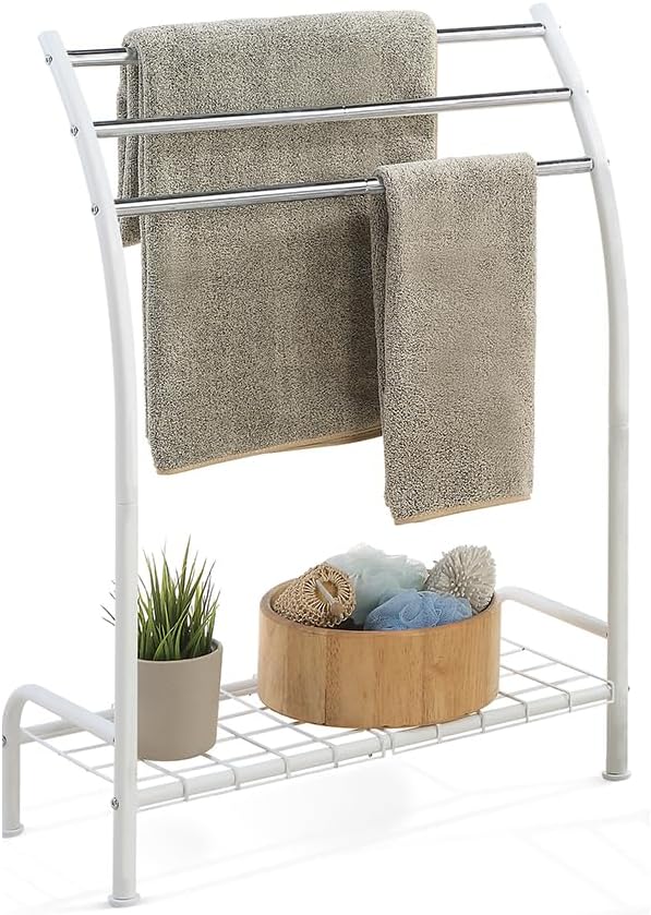 SunnyPoint Freestanding 3 Hanging Bar Towel Rack by SunnyPoint