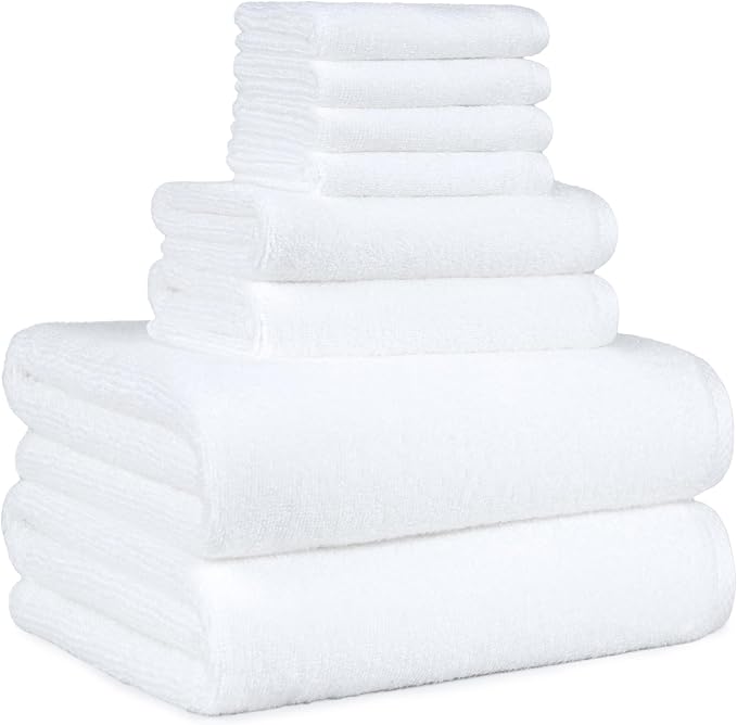 Amazon Basics 100% Cotton Soft Quick-Dry Bath Towel Set by AmazonBasics