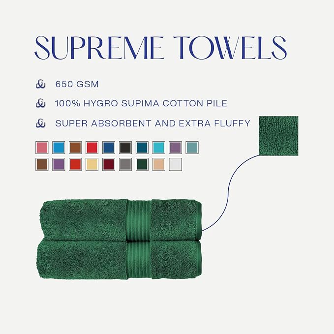 Christy Supreme Hygro 6 Piece Towel Set | Spruce Green | 100% Luxury Supima - Image 5