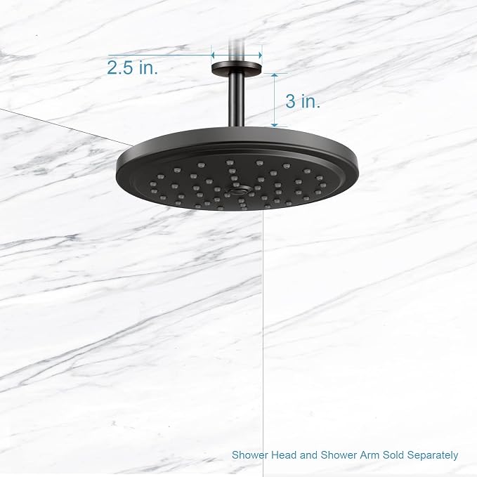 OFFO Shower Arm with Flange, 3 in Oil Rubbed Bronze Ceiling Mount Replacement - Image 5