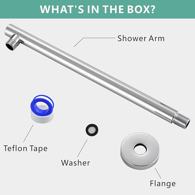 Voolan 15" Round Shower Arm - Image 3