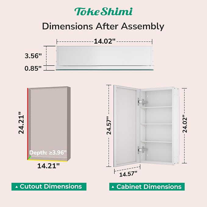 TokeShimi 14x24 Bathroom Mirror - Image 2