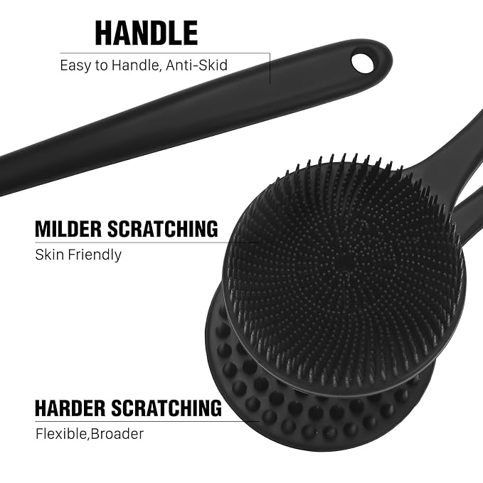 Silicone Body Scrubber for Shower Men Women – Dual-Sided Exfoliating & Massage - Image 4