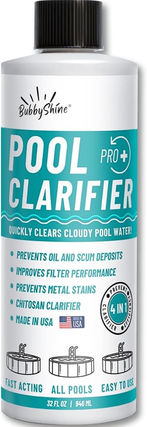 Pool Clarifier - Natural Chitosan Clarifier, Swimming Pool Cleaner Liquid by BubbyShine