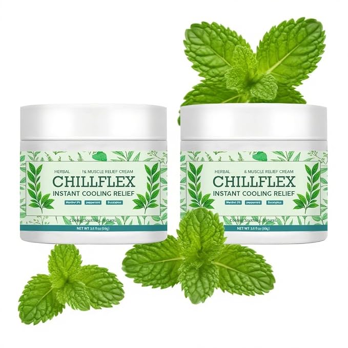 CHILLFLEX Menthol Soothing Cream 2 Pack 3.5 Oz，Joint Activities Throughout The by Unknown