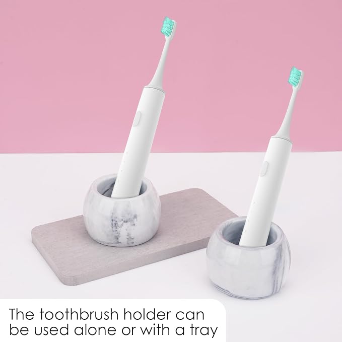 2 Pack Ceramic Toothbrush Holder - Image 3