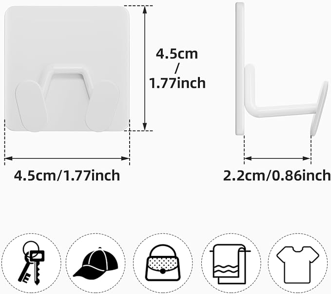 Adhesive Shower Hooks for Bathroom - Image 3