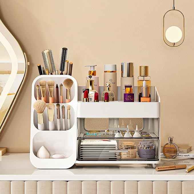 Makeup Organizer with Drawers for Vanity, Spacious Cosmetic Display Case - Image 3
