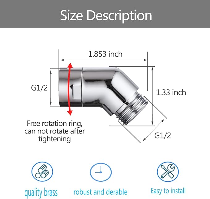 Shower Head Elbow Adapter, Shower Arm Elbow Adapter - Image 2