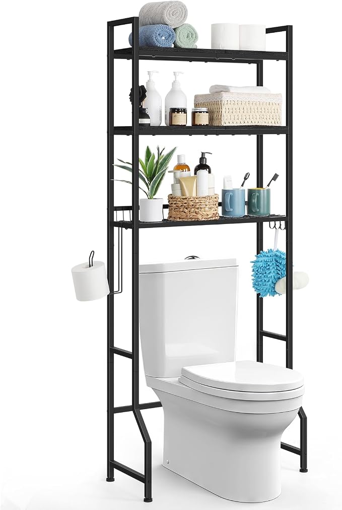 Over The Toilet Storage Over Toilet Rack Bathroom Organizer 3 Tier Toilet Shelf - Image 8