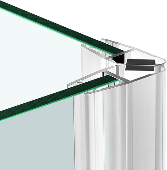 Bathroom Shower Glass Door Side Seal Strips, Length 78 Inch 2PCS Transparent by Unknown
