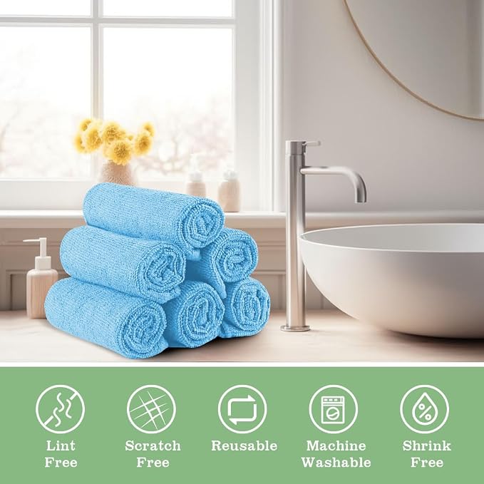 Washcloths - 20 Pack - Face Towels, Highly Soft Wash Cloths and Hand Towels - Image 5
