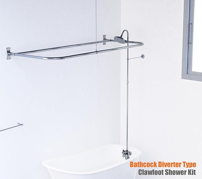 Clawfoot Tub Shower Kit, Add On Shower - Image 7