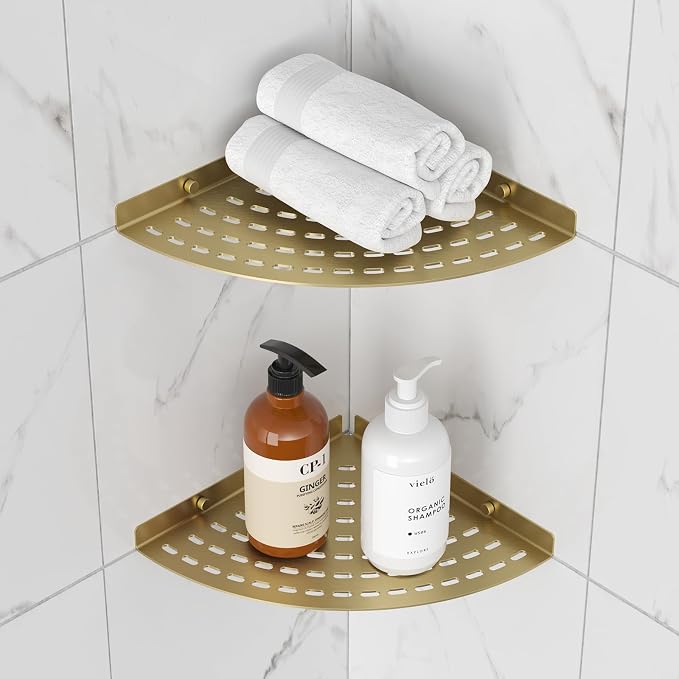 2 Pack Corner Shower Shelves 304 Stainless Steel Shower Corner Shelf Brushed - Image 4