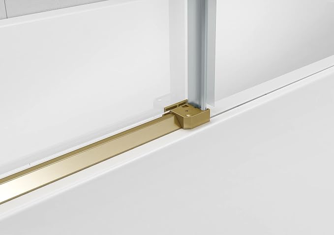 Sunrosa Semi-Frameless Tub Shower Door, 59-2/8"W 60" H Single Sliding Door - Image 4