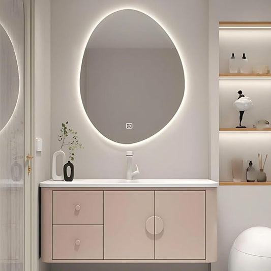 40IN Pink Modern Bathroom Vanity by NAIROLET