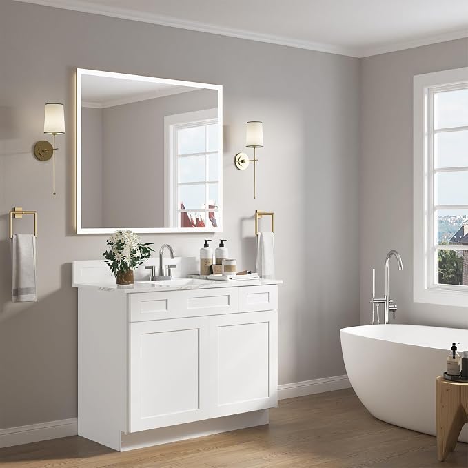 ROOMTEC Bathroom Cabinet, Soft-Close Drawer Slides Morden Bathroom Sink Vanity - Image 6