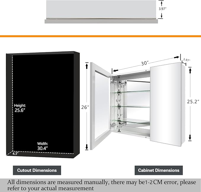 Aluminum Bathroom Medicine Cabinet - Image 2