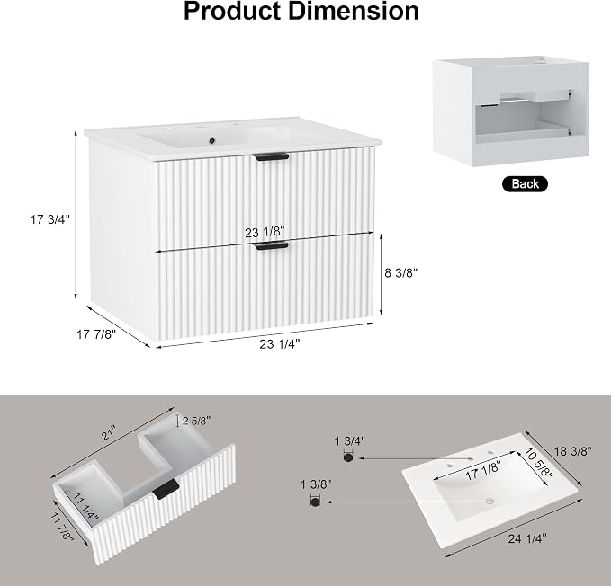 24 inch Floating Bathroom Vanity - Image 2