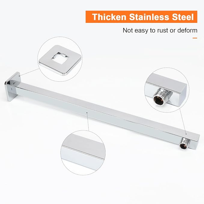 HarJue Shower Arm, Rain Shower Head Extension Extender, - Image 3
