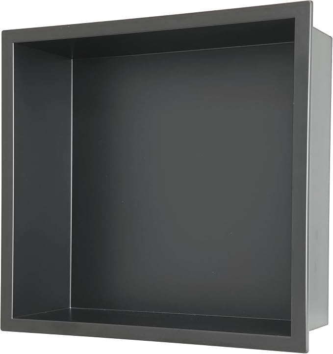 12x12 Matte Black Shower Niche - Image 8