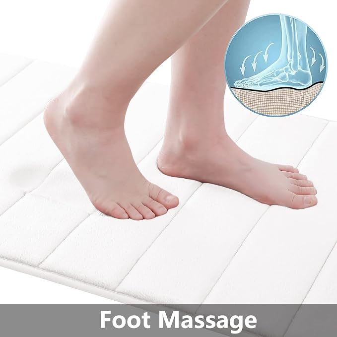 Buganda Memory Foam Bath Mat, Ultra Soft and Non-Slip Bathroom Rugs, Water - Image 2