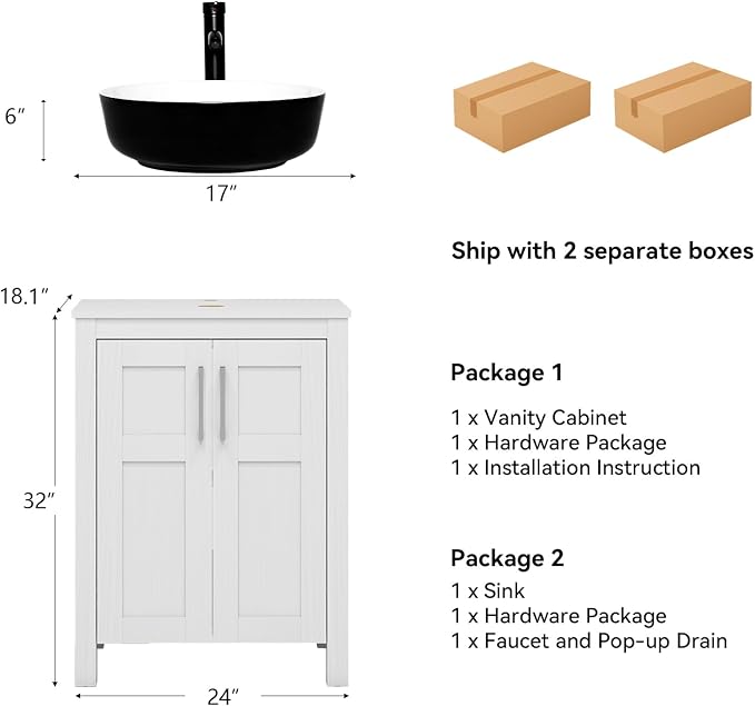YOURLITE Bathroom Vanity with Sink - Image 3