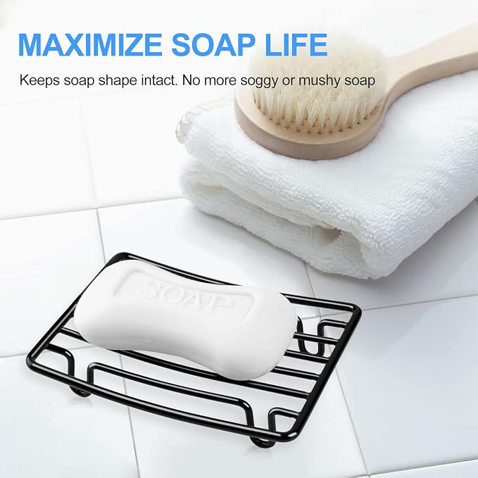 Bar Soap Dish Holder for Shower Bathroom Stainless Steel Rust Proof Self - Image 5