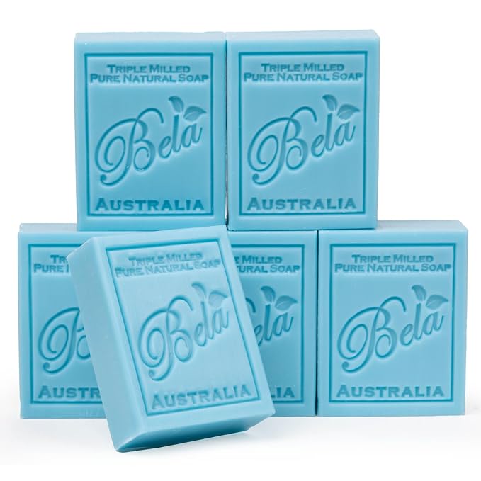BELA Sea Salt and Goats Milk Soap 3.3 OZ, Long Lasting French Triple Milled Bar by BELAPURENATURALSOAPSANDODORELIMINATINGHOMEFRAGRANCES