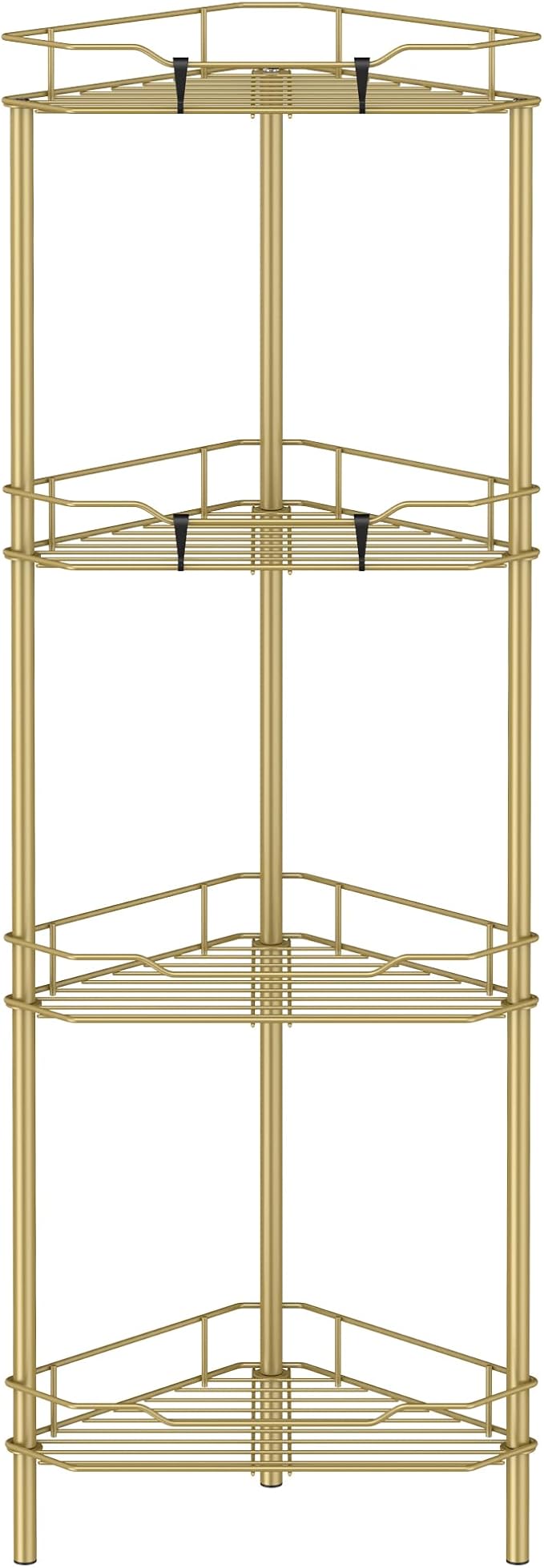 4 Tier Floor Standing Corner Shower Caddy Organizer Shelf by HuggieGems