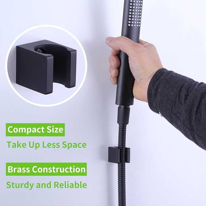 Angle Simple Shower Wand Holder, Brass Shower Head Hanger, Sprayer Nozzle - Image 4
