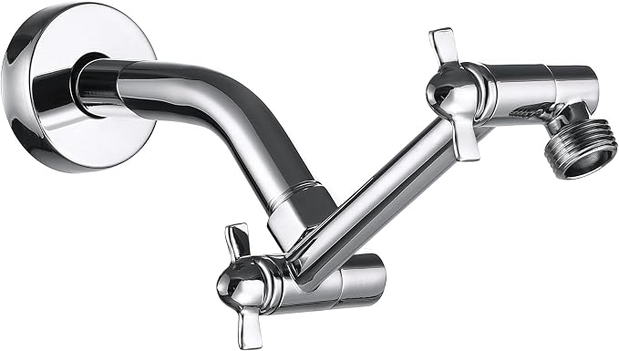 Shower Head Extension Arm, Anti-Leak Solid Brass Adjustable Extender by Pichrain