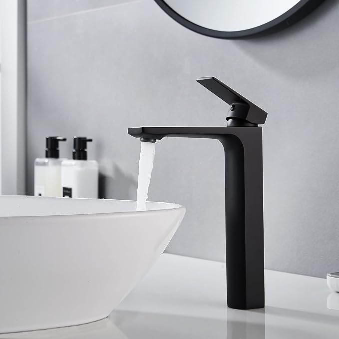 VOTON Black Vessel Sink Single Hole Tall Bathroom Faucet, RV Lavatory Vanity - Image 2