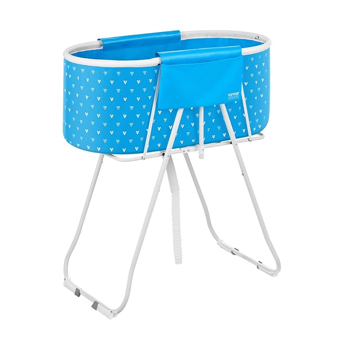 VEVOR Portable Dog Bathtub, Elevated & Foldable Space-saving Pet Shower Station - Image 9