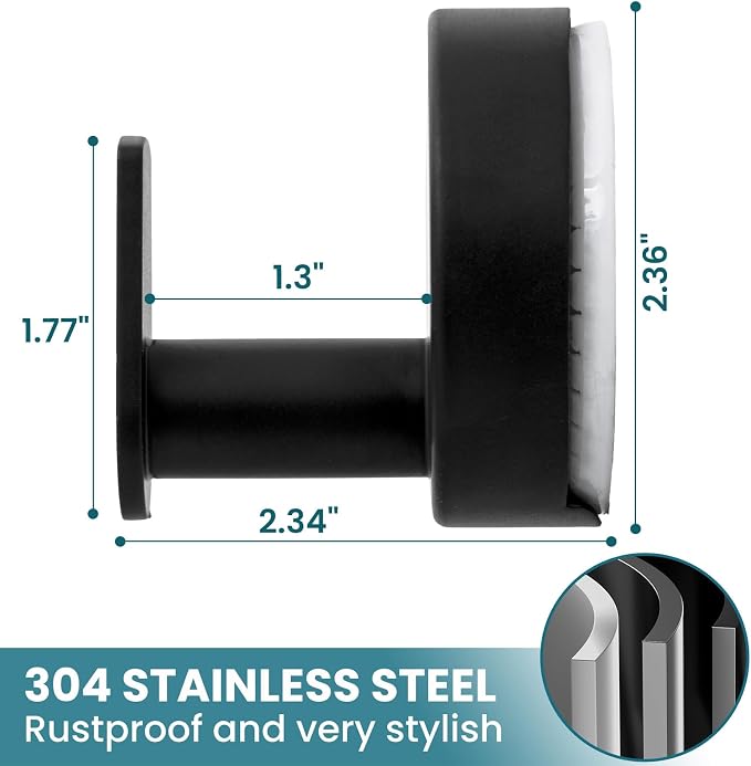 TAILI Stylish 304 Stainless Steel Bathroom Suction Hooks - Image 5