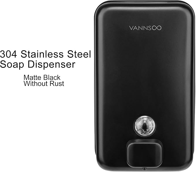 Wall Mounted Hand Soap Dispenser Bathroom, 1200ml 40oz Commercial Stainless - Image 2