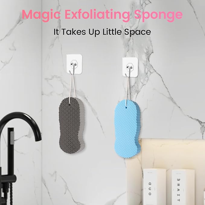 4 PCS Magic Exfoliating Bath Sponge, 3D Super Soft Exfoliating Body Scrubber - Image 6