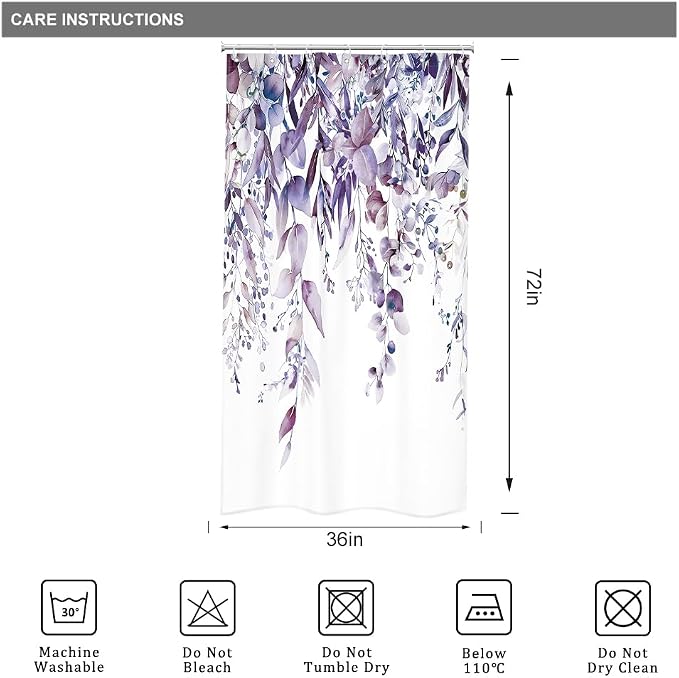 Riyidecor Small Stall Rv Narrow Single Shower Curtain - Image 4