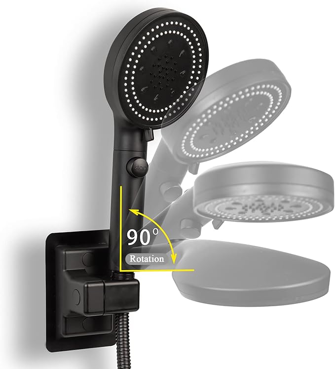 High Pressure Handheld Shower 5-Settings、Leakproof Extra Long 78 Inch Stainless by SoaShower