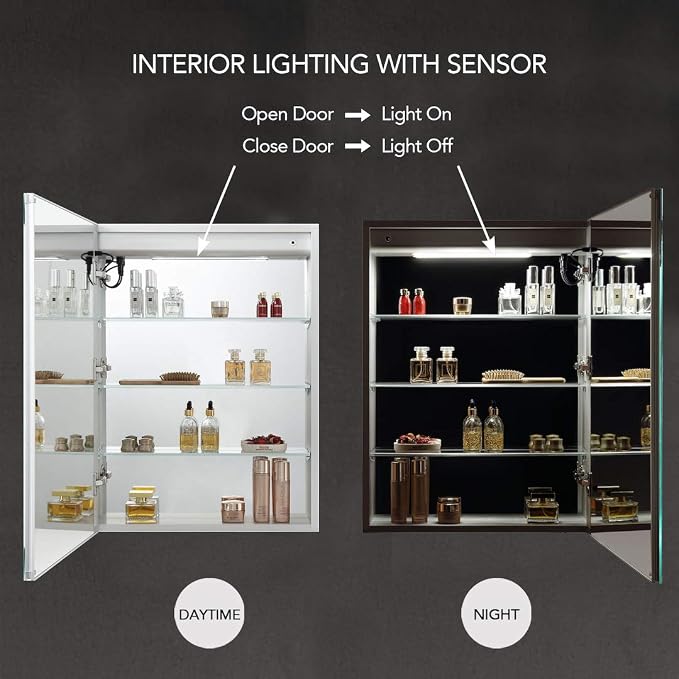 Blossom LED Mirror Medicine Cabinet - Image 6