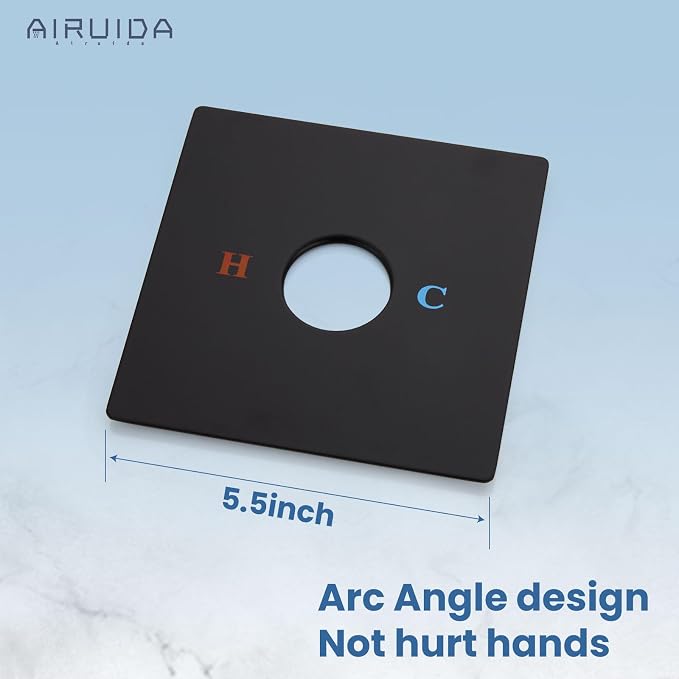 Airuida Square Single-Function Brass Faucet Shower Rough-in Valve Male Thread - Image 3