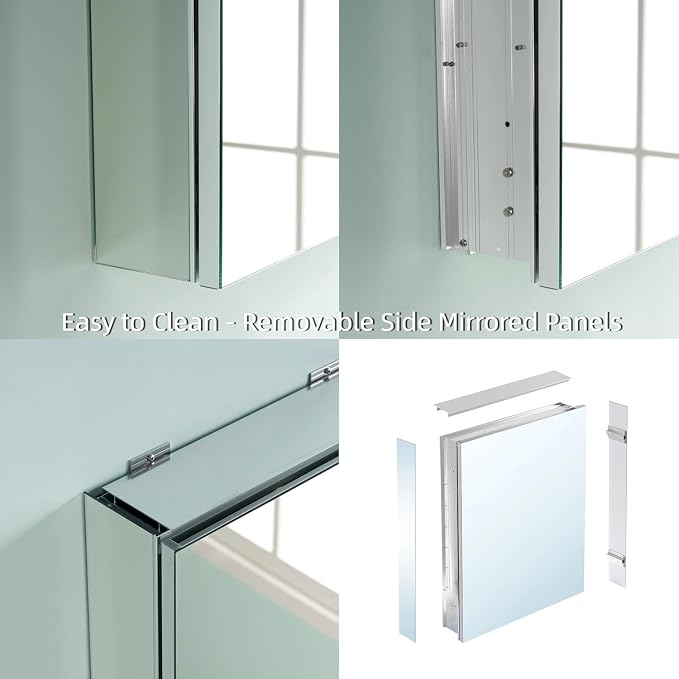 WELLFOR 56" x 36" Bathroom Medicine Cabinet - Image 7