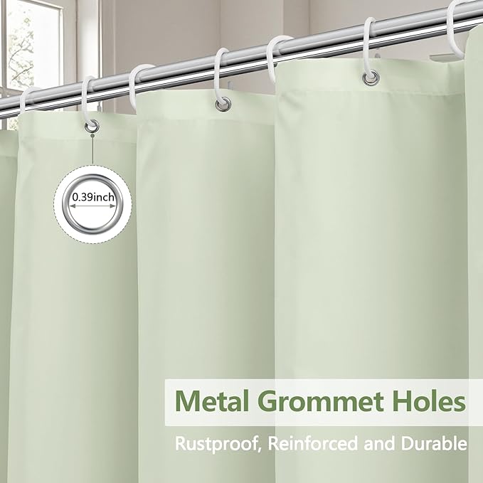 Waterproof Fabric Long Shower Curtain Liner - Image 5