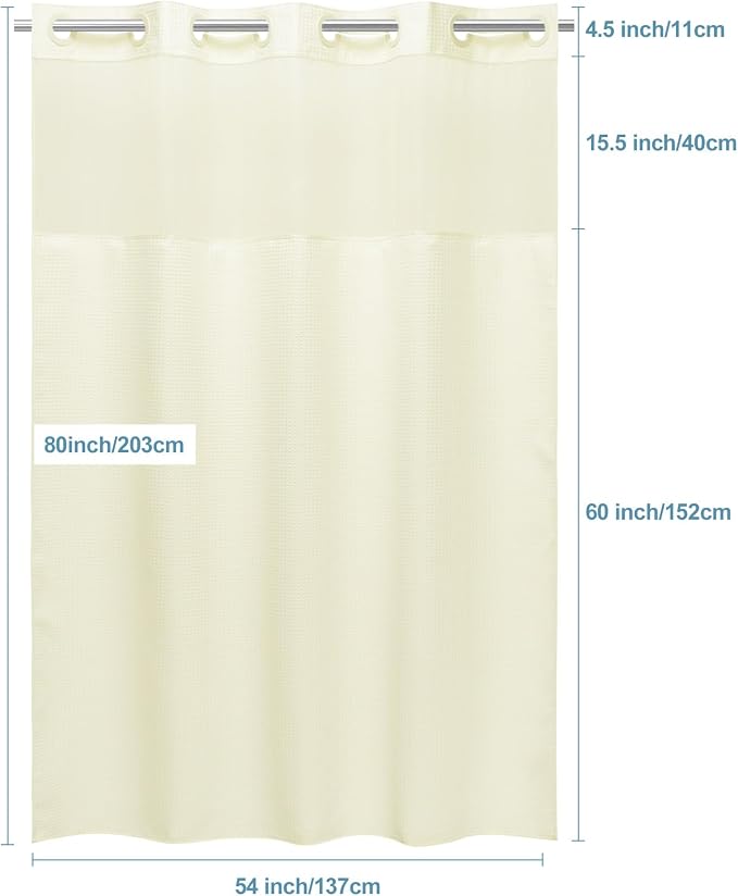 Ivory Stall Hotel Shower Curtain - Image 6