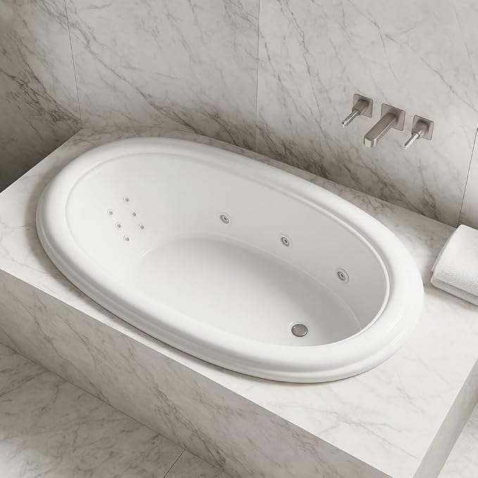 Carver Tubs - SOD6941 - Modern Fiberglass Whirlpool Water Massage Bathtub by CarverTubs