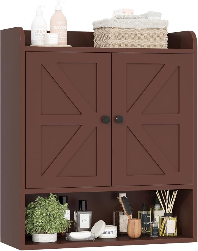 EasyCom 22" W x 26" H Bathroom Wall Cabinet, Farmhouse Medicine Cabinet - Image 8