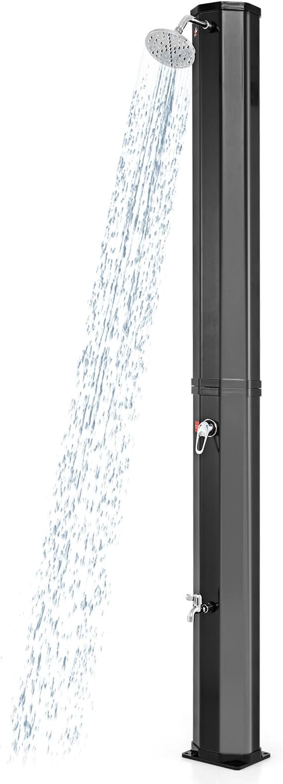 Goplus 15.9 Gallon Solar Heated Outdoor Shower, 7.5 FT Freestanding Outdoor by Goplus