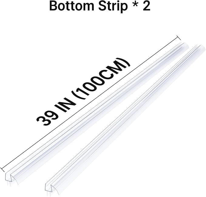 AmazerBath Frameless Shower Door Bottom Seal 39 inch - Image 7