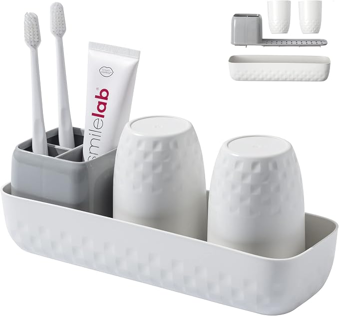 Toothbrush Holder for Bathrooms, Toothbrush Organizer Countertop for Toothbrush by Vowupt